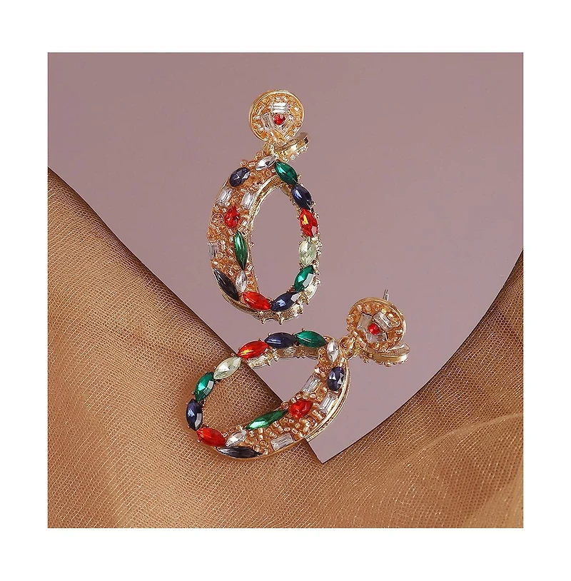 Sohi Women's Gold Regal Drop Earrings