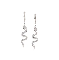 Sohi Women's Snake Bling Drop Earrings