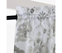 Kate Aurora Country Living Farmhouse 3 Pc Solid Cafe Kitchen Curtain Tier & Tucked Valance Set