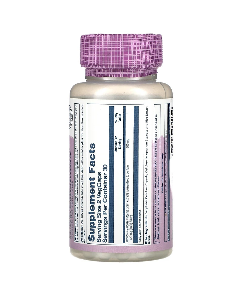 Solaray Vital Extracts Bamboo - 60 VegCaps (300 mg per VegCap)