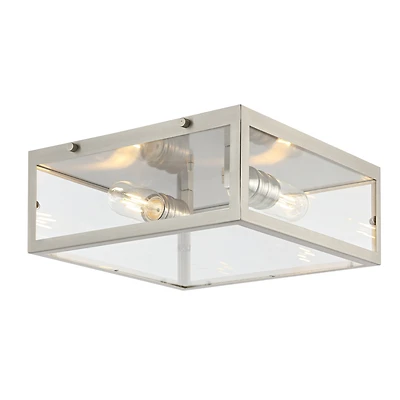 Jonathan Y Grayson Metal/Glass Led Flush Mount