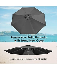 8 Ft Patio Umbrella Replacement Canopy Market Table Top Outdoor Beach Poolside