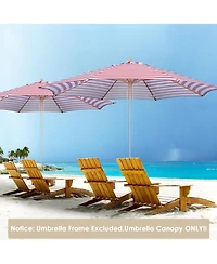 13 Ft Patio Umbrella Replacement Canopy Market Table Top Outdoor Sunshade Cover