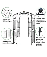 Streamdale Furniture Birdcage Shaped Metal Garden Arch Gazebo