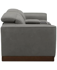 Lovro 3-Pc. Leather Sofa with 2 Power Motion Chairs & 1 Console, Created for Macy's