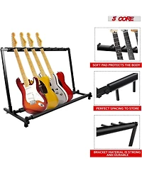5 Core Guitar Rack Stand • 7 Multi Guitars Holder Storage Stands for Acoustic Electric and Bass Soporte Para Guitarra - GRack 7N1
