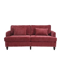 Simplie Fun Modern Chenille Fabric Loveseat, 2-Seat Upholstered Loveseat Sofa Modern Couch