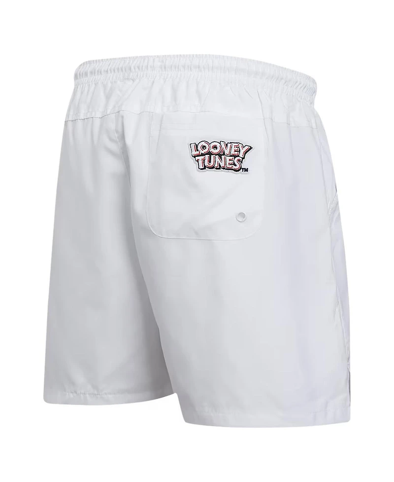 Freeze Max Men's White Looney Tunes Bugs Bunny Melted Skeleton Shorts