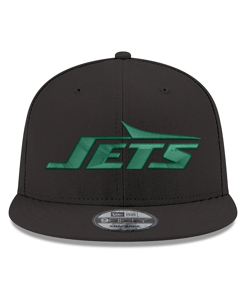 New Era Men's Black New York Jets Standard 9FIFTY Snapback Hat