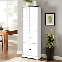 Streamdale Furniture 4-Door Tall Storage Cabinet for Various Rooms