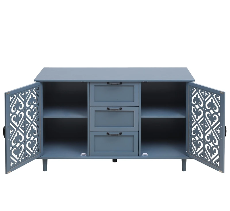 Streamdale Furniture 2 Door 3 Drawer Cabinet, American Furniture, Suitable For Bedroom, Living Room, Study