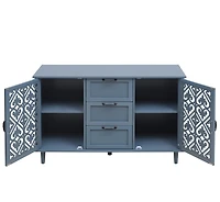 Streamdale Furniture 2 Door 3 Drawer Cabinet, American Furniture, Suitable For Bedroom, Living Room, Study