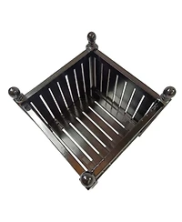 Simplie Fun Wooden Square Flower & Herb Pot for Garden, Porch, Patio