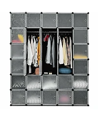 Sugift Diy 30 Cube Portable Closet Clothes Wardrobe Cabinet