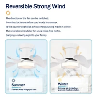 Streamdale 21" Ceiling Fan with Remote Control & Light