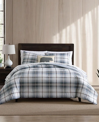 Eddie Bauer Alder Plaid Reversible 2 Piece Comforter Set, Twin