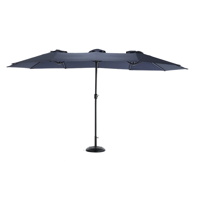 Streamdale 15' Double-Sided Umbrella with Crank (Navy)