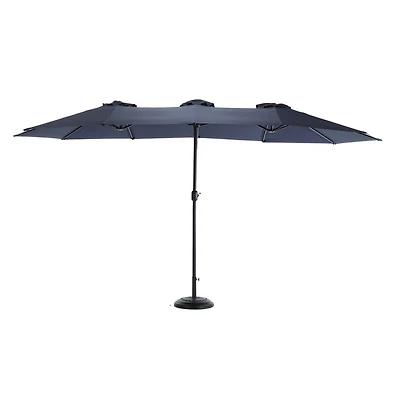 Streamdale 15' Double-Sided Umbrella with Crank (Navy)