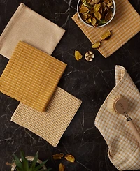 Design Imports Everyday Kitchen Collection Assorted Dishcloth Set, 12x12", Honey Gold, 5 Count