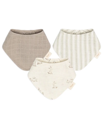 Crane Baby Cotton 3-pc. Bunny Bib Set