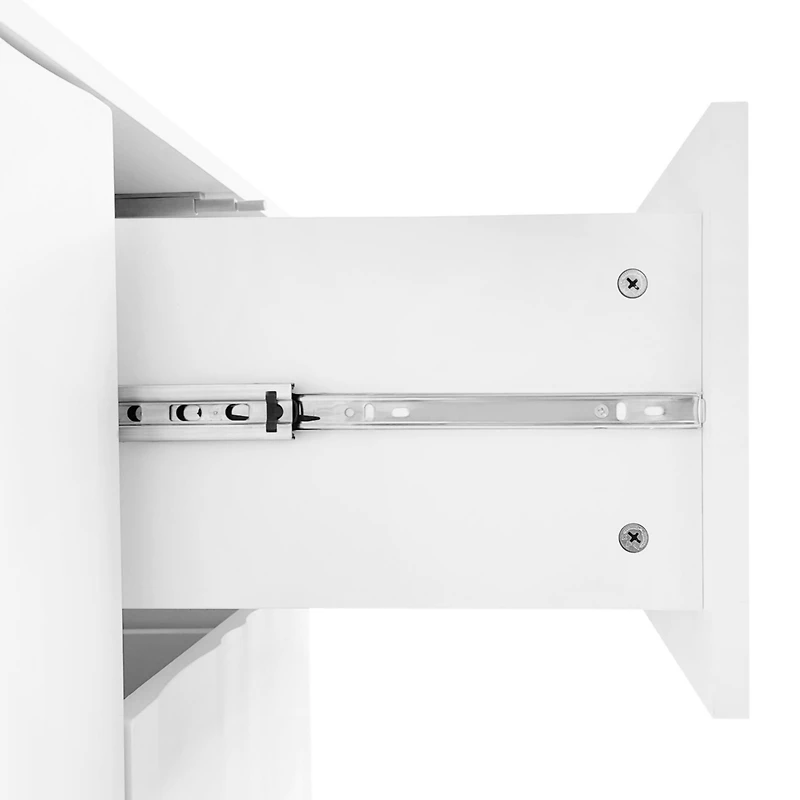 Simplie Fun Wave Pattern Storage Cabinet, 2 Doors, 2 Drawers, Adjustable - Study, Entrance, Living Room