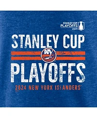 Fanatics Men's Heather Royal New York Islanders 2024 Stanley Cup Playoffs Crossbar Tri-Blend T-Shirt