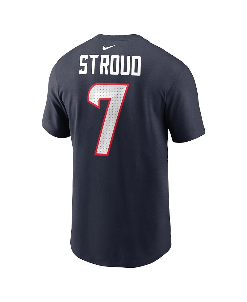 Nike Men's C.j. Stroud Red Houston Texans Player Name Number T-Shirt