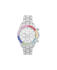 Ed Hardy Women's Quartz Silver-Tone Alloy Bracelet Watch 40mm