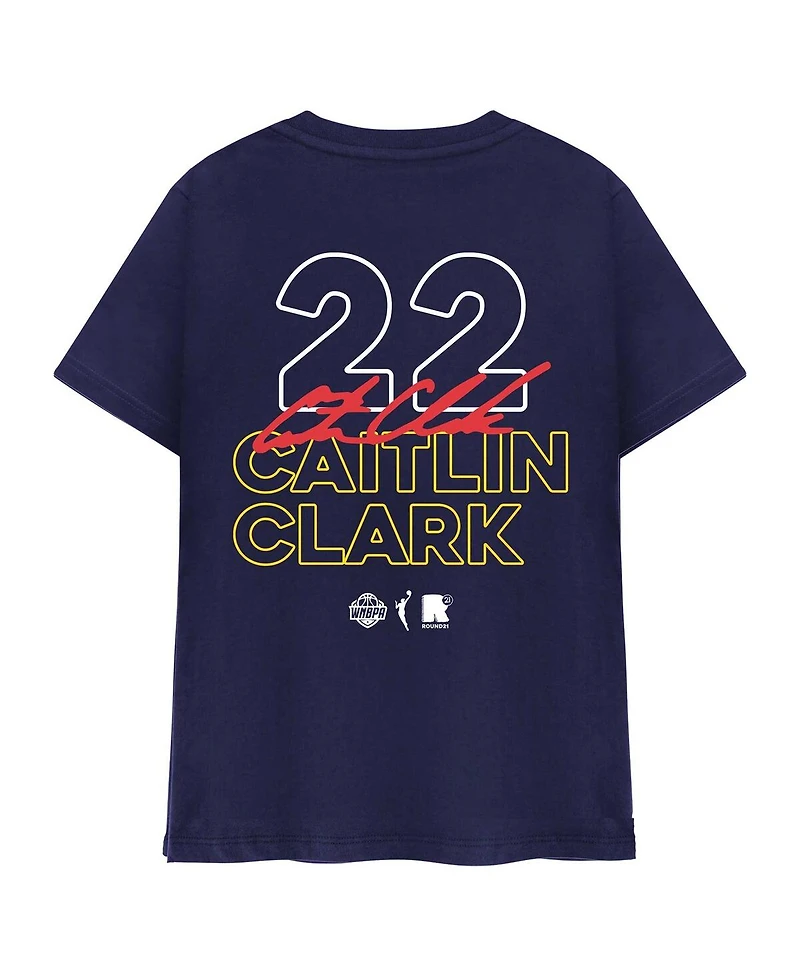 Round21 Men's and Women's Caitlin Clark Navy Indiana Fever Player Signature T-Shirt