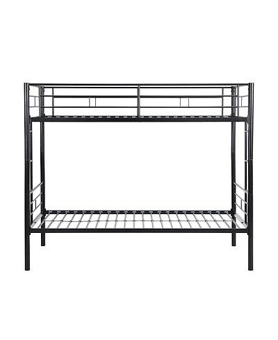 Simplie Fun Metal Bunk Bed Black