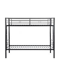 Simplie Fun Metal Bunk Bed Black