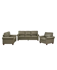 Simplie Fun Living Room Sofa With Storage Sofa 1+2+3 Sectional Taupe Faux Leather