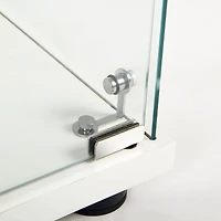 Streamdale Furniture One Door Glass Cabinet Glass Display Cabinet With Shelves