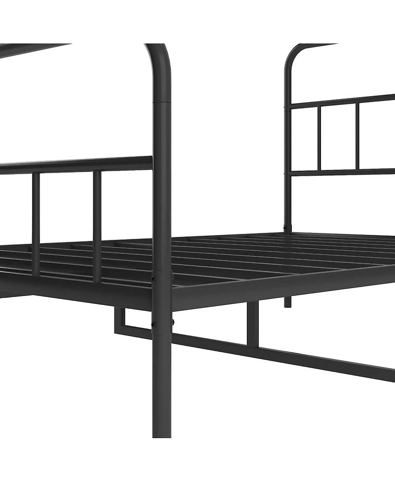 Simplie Fun Metal Platform Bed Frame With Headboard, Sturdy Metal Frame, No Box Spring Needed(Queen)