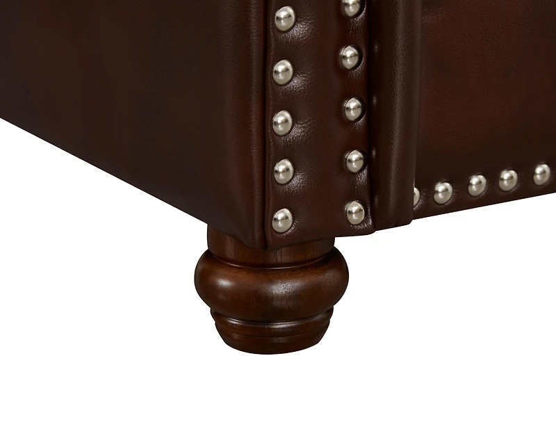Streamdale Living Room Sofa With Storage Sofa 2+3 Sectional Burgundy Faux Leather