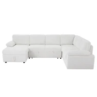 Streamdale Furniture Modular Sectional Sleeper Sofa with free L/U shape