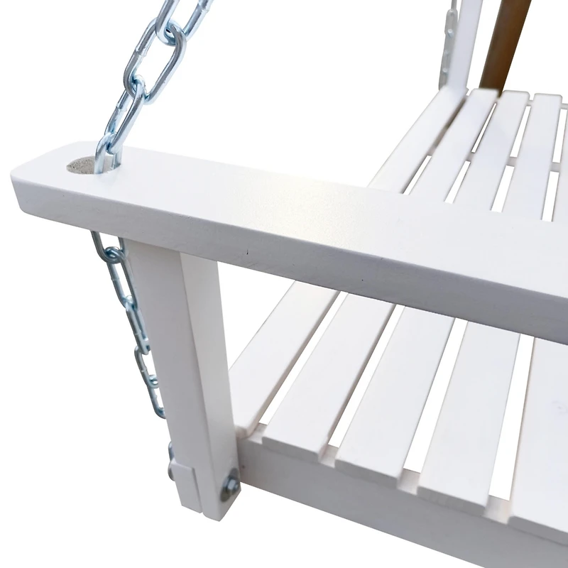 Streamdale Outdoor Wood Swing with Armrests, Easy Assembly