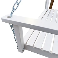Streamdale Outdoor Wood Swing with Armrests, Easy Assembly
