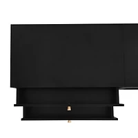 Streamdale Elegant Tv Stand for 90" TVs, Glass Doors