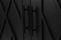 Streamdale Vintage Black Wooden Sideboard - American Country Style