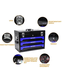 Streamdale 3 Drawers Tool Box With Tool Set