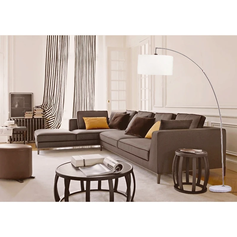 Streamdale 78" Silver Arch Floor Lamp With Kd Shade with Double Box (1 Piece)