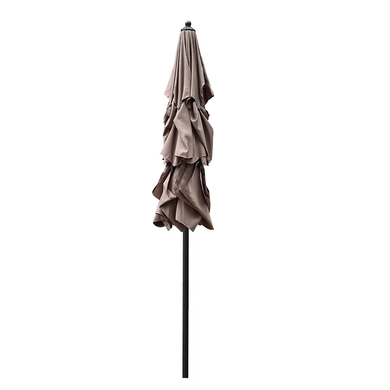 Outdoor Patio Umbrella - 9Ft with Crank, Tilt, and Vents
