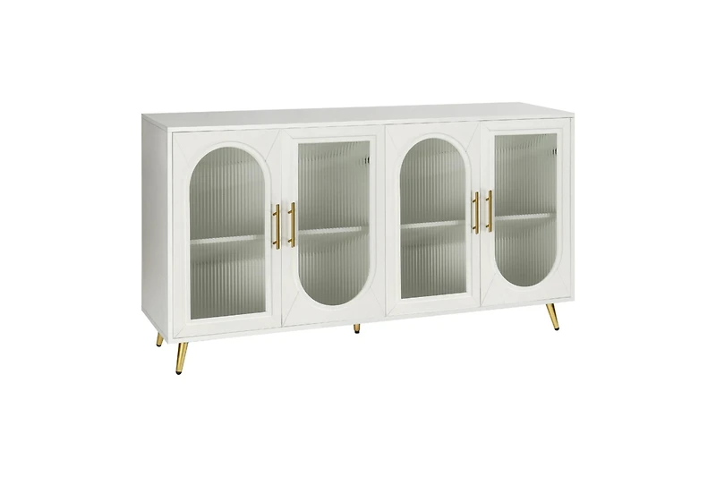 Streamdale 65+ Inch Tv Stand with Storage, White