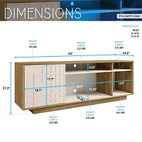Streamdale Contemporary Tv Stand For TVs Up To 70", Oak