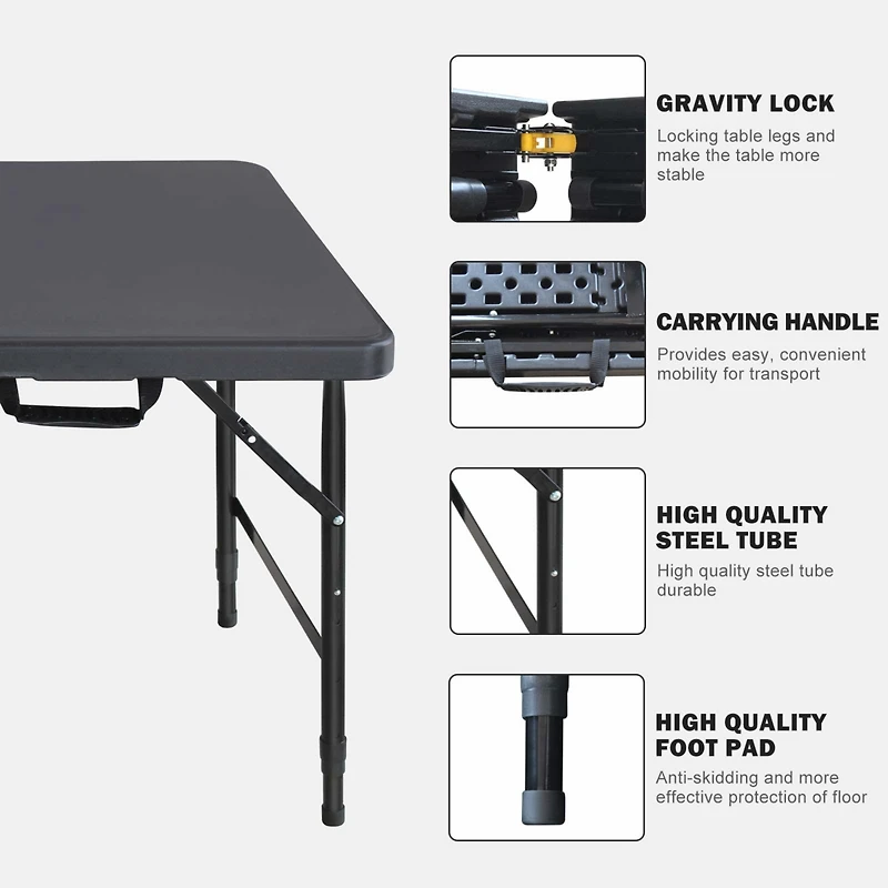 Streamdale 4FT Foldable Table, Indoor/Outdoor