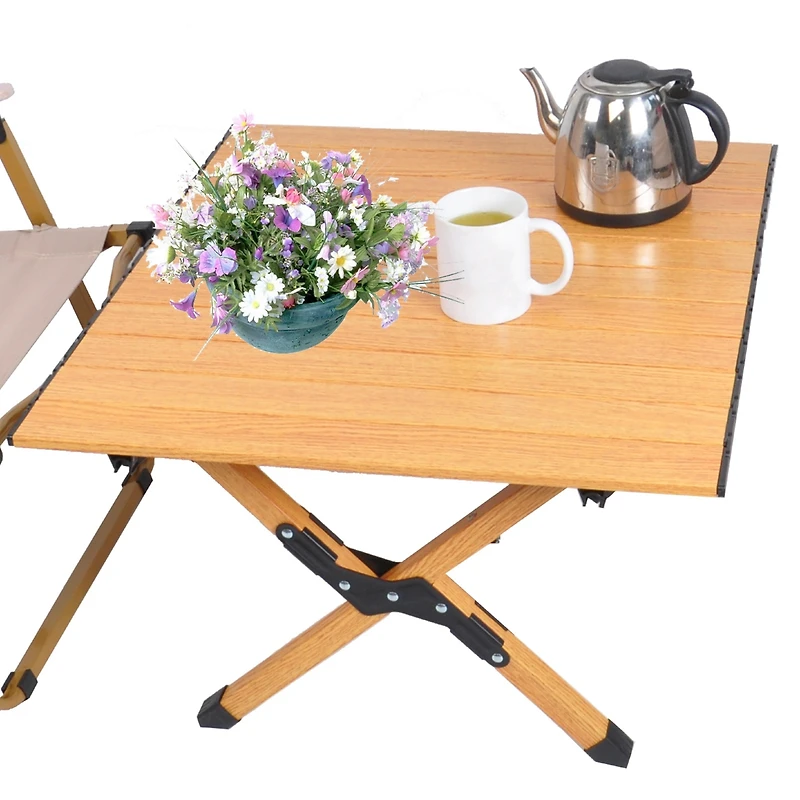 Streamdale Portable Rollable Aluminum Table Top with X-Frame