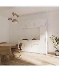 Streamdale White Wall-Mounted Storage Cabinet, 71"H