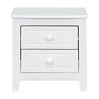 Simplie Fun 2-Drawer Nightstand For Bedroom, Mid Century Retro Bedside Table With Classic Design