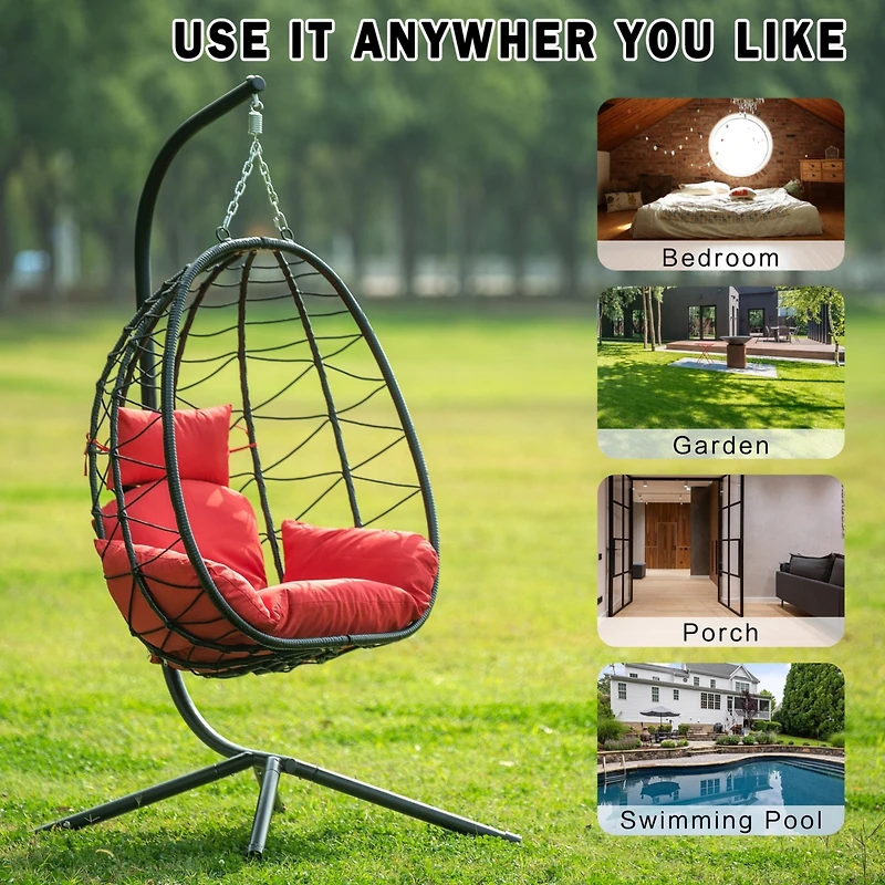 Streamdale Egg Chair with Stand for Indoor and Outdoor Use